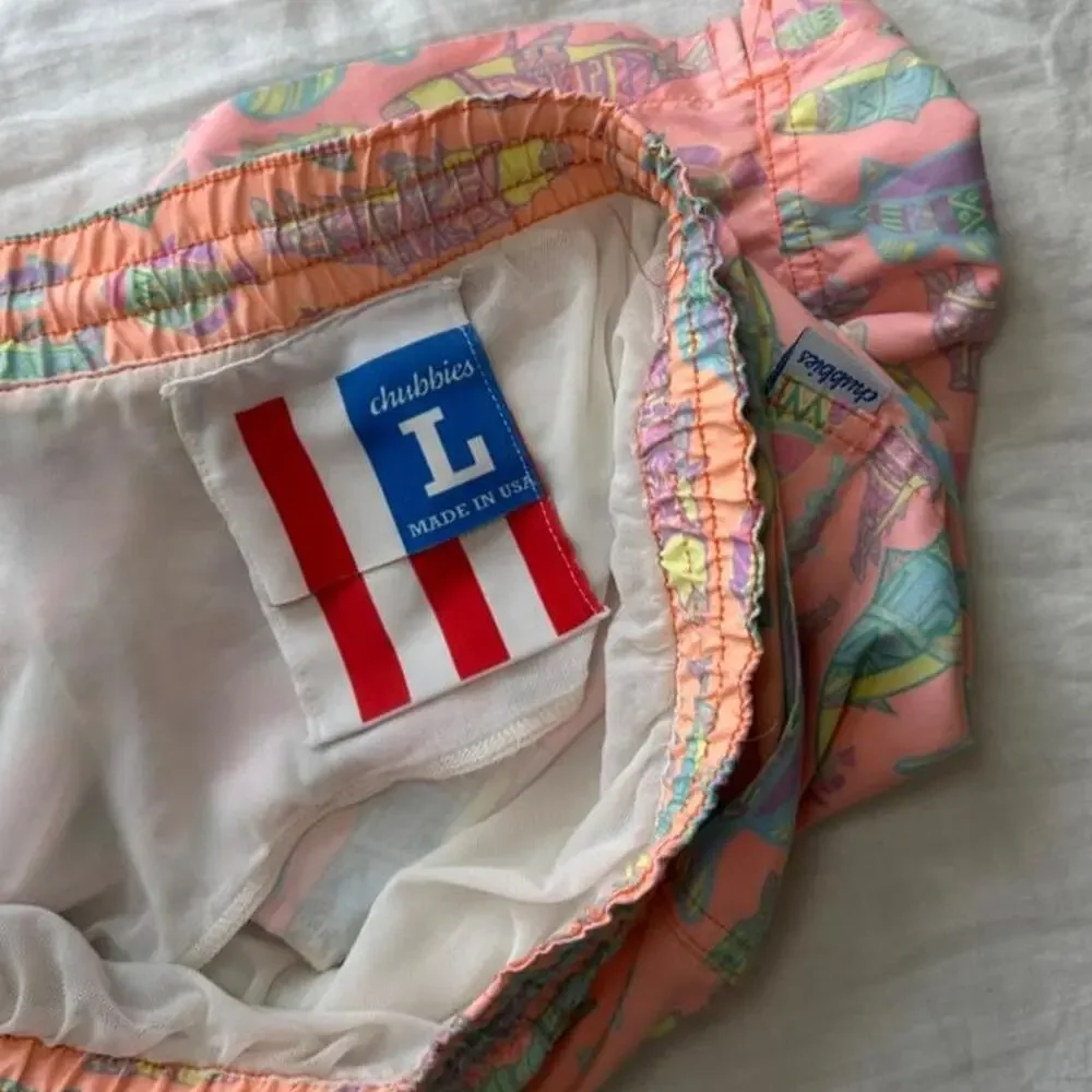 Vintage chubbies pink swim shorts